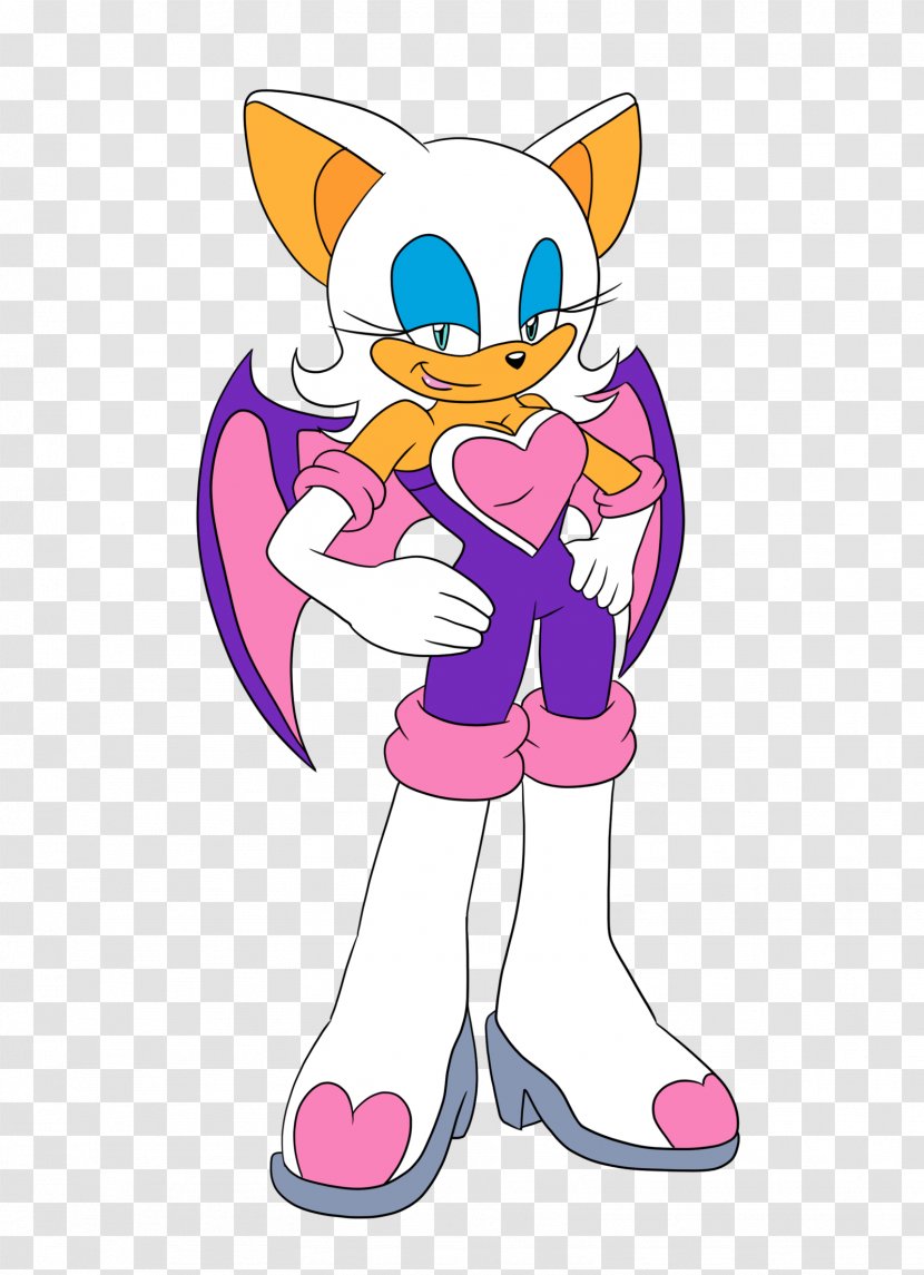 Rouge The Bat Shadow Hedgehog Sonic Whiskers - Watercolor Transparent PNG