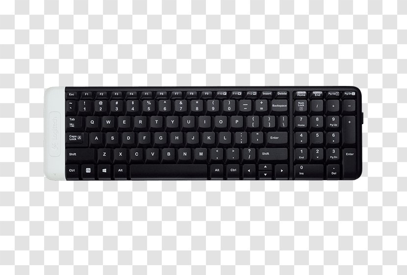 Computer Keyboard Wireless Logitech Laptop - Replacement - Black And White Transparent PNG