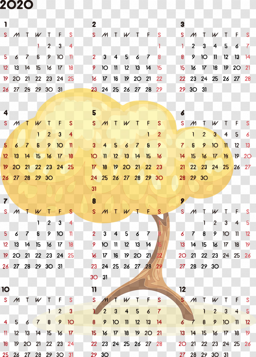 Text Calendar Transparent PNG
