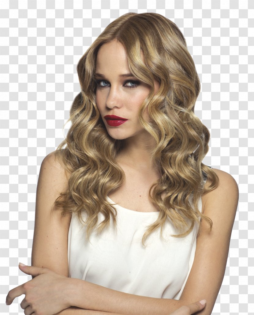 Blond Ringlet Brown Hair Coloring - Wig Transparent PNG