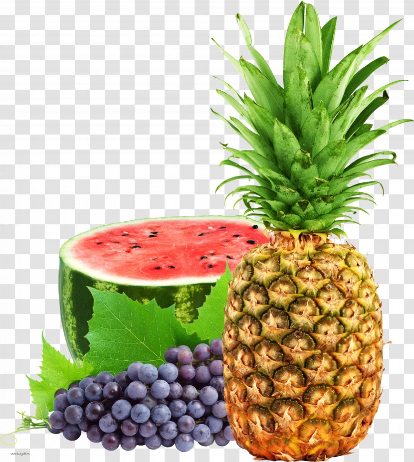 Vegetarian Cuisine Fruit Salad Juice Pineapple Watermelon - Superfood Transparent PNG