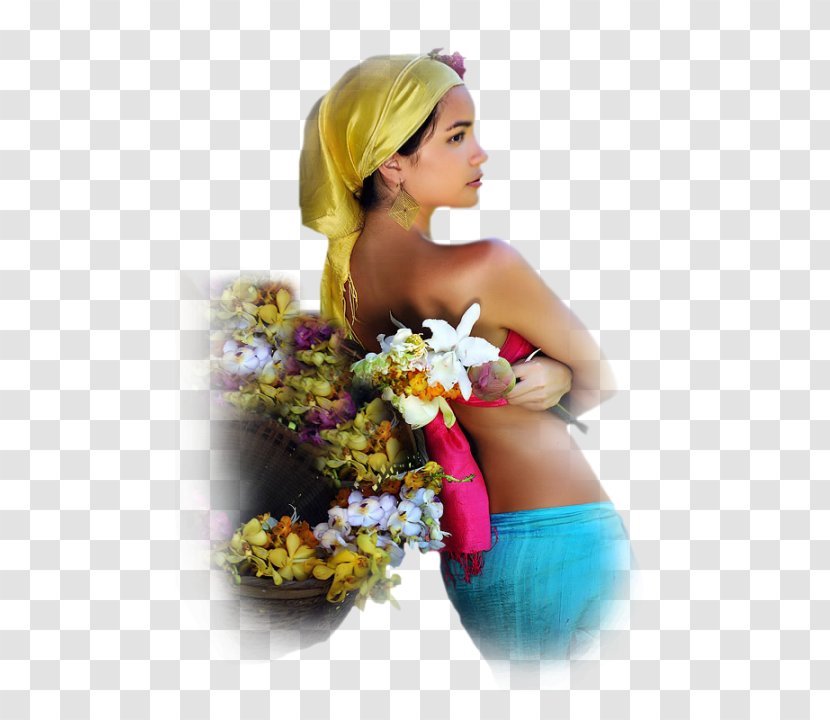 Floral Design Woman Flower Bouquet - Lei Transparent PNG