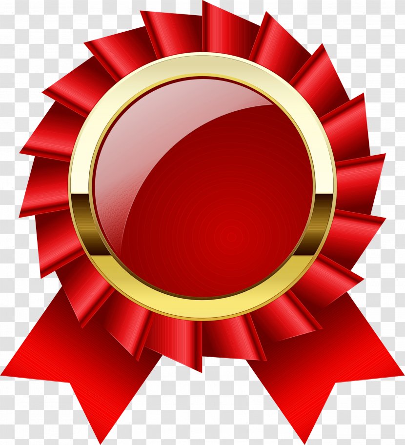 Red Ribbon Circle Material Property Transparent PNG