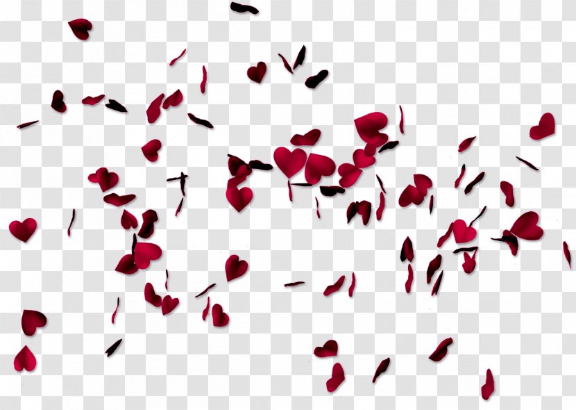 Heart Desktop Wallpaper - Petal - Rose Petals Drift Transparent PNG