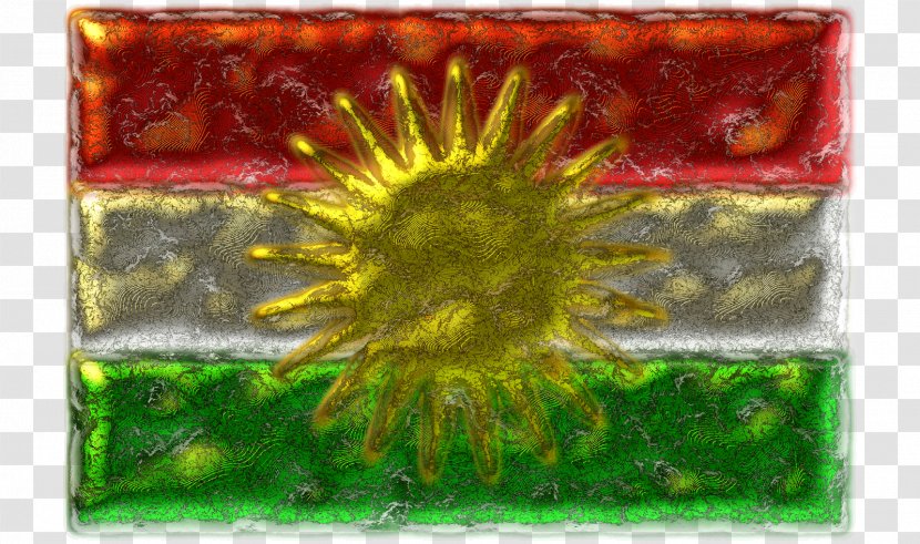 Flag Of Kurdistan Democratic Federation Northern Syria Kurdish Region. Western Asia. - Painting Transparent PNG