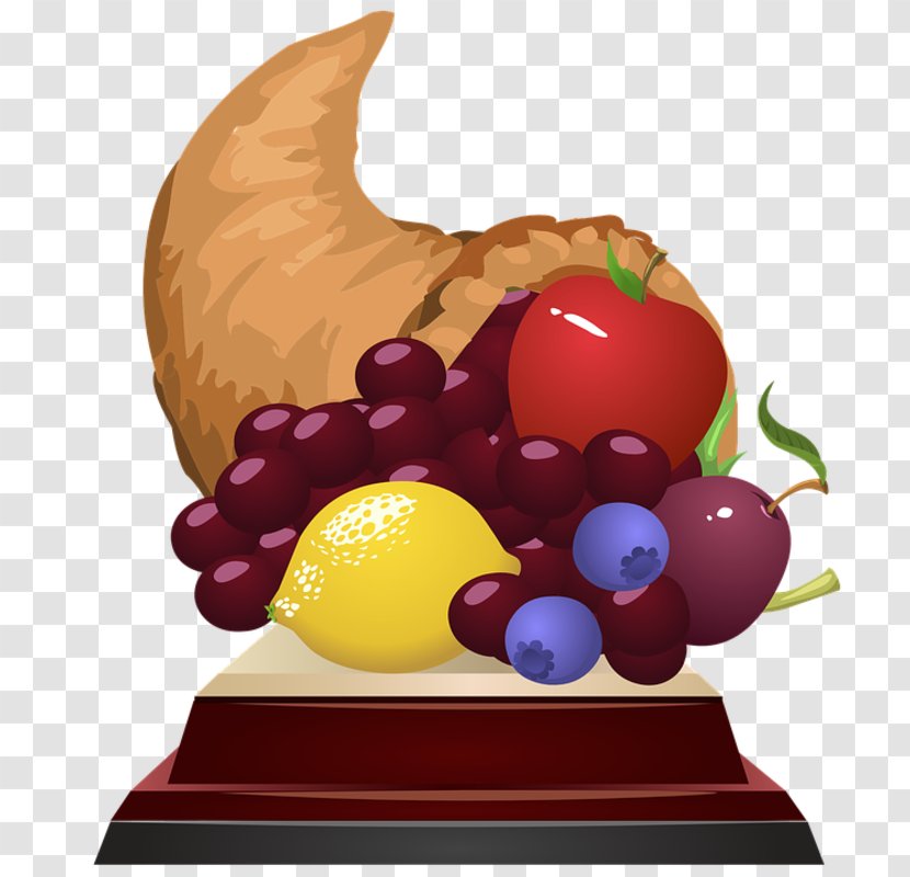 Cornucopia Fruit Clip Art Thanksgiving Trophy - Horn Of Plenty Transparent PNG