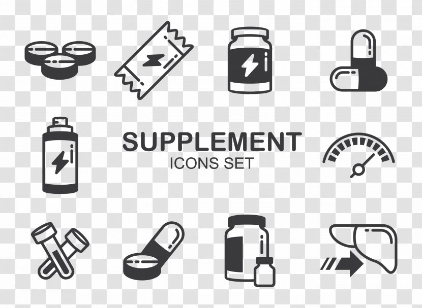 Dietary Supplement Vitamin Illustration - Monochrome - Health Transparent PNG