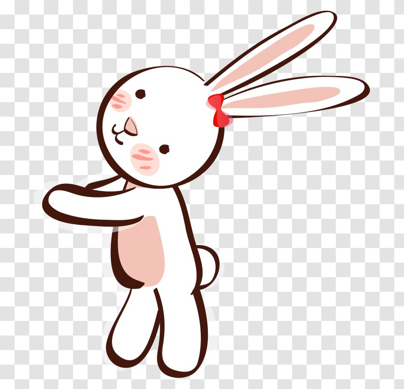 Qixi Festival Significant Other Rabbit Cartoon Avatar - Flower - Festival,rabbit Transparent PNG
