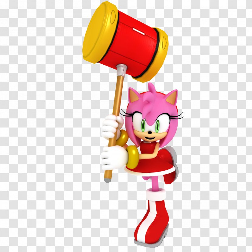 Amy Rose Sonic 3D Art - 3d - Model Transparent PNG