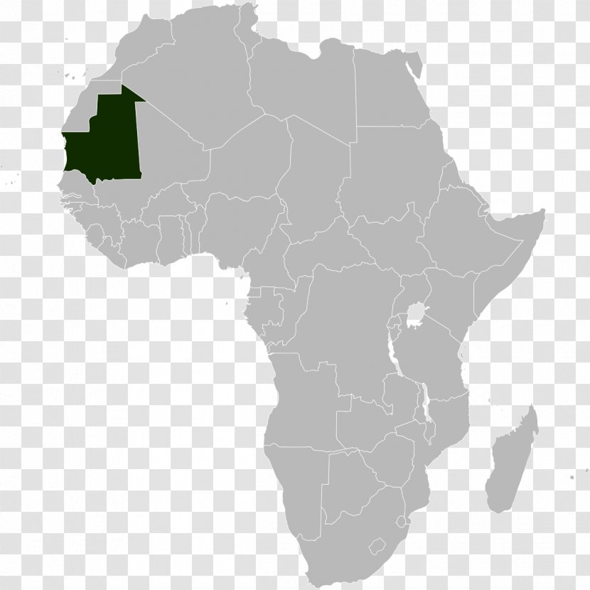 Benin Blank Map World - Continent - Africa Transparent PNG