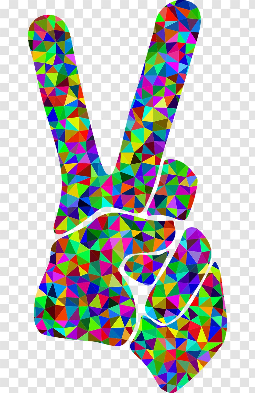 V Sign Finger Peace Symbols Clip Art - Silhouette Transparent PNG