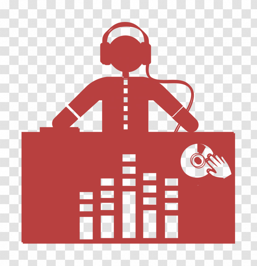 People Icon DJ Mixing Music Icon Disco Icon Transparent PNG