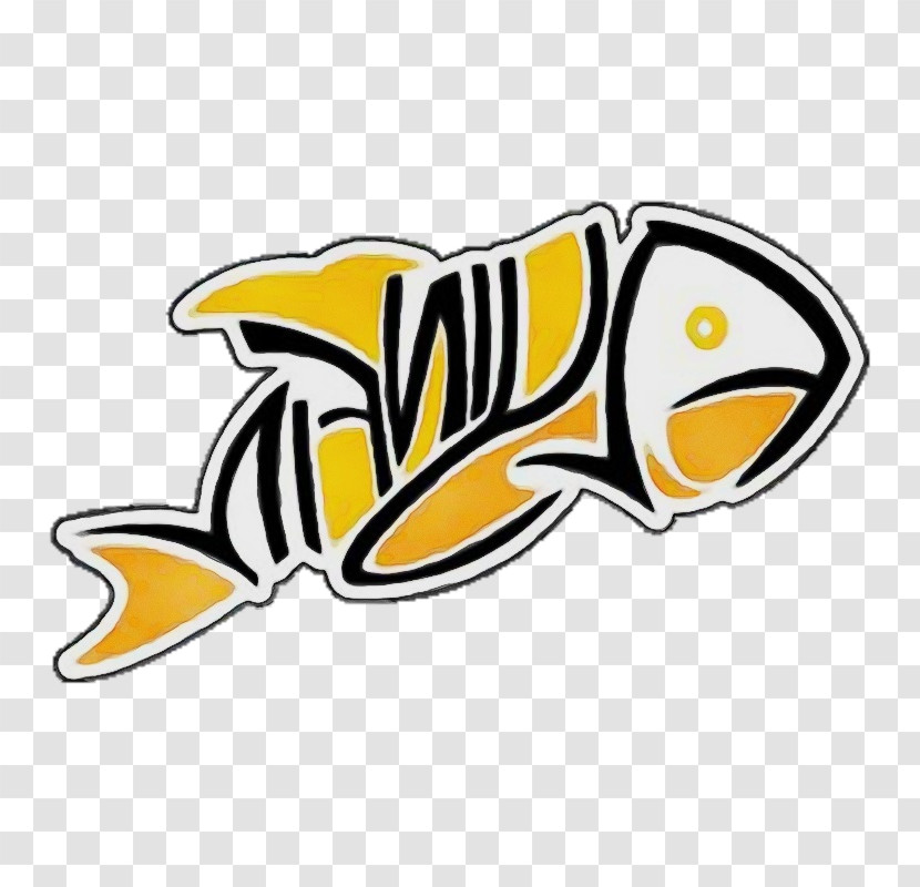 Logo Cartoon Fish Yellow Meter Transparent PNG