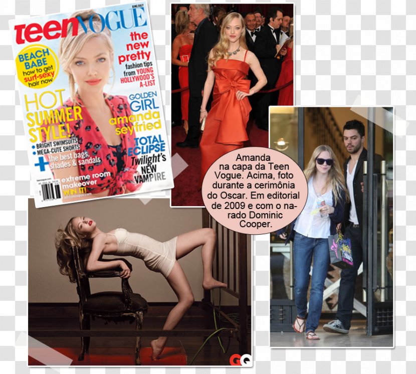 Poster Magazine Advertising Teen Vogue - Amanda Seyfried Transparent PNG