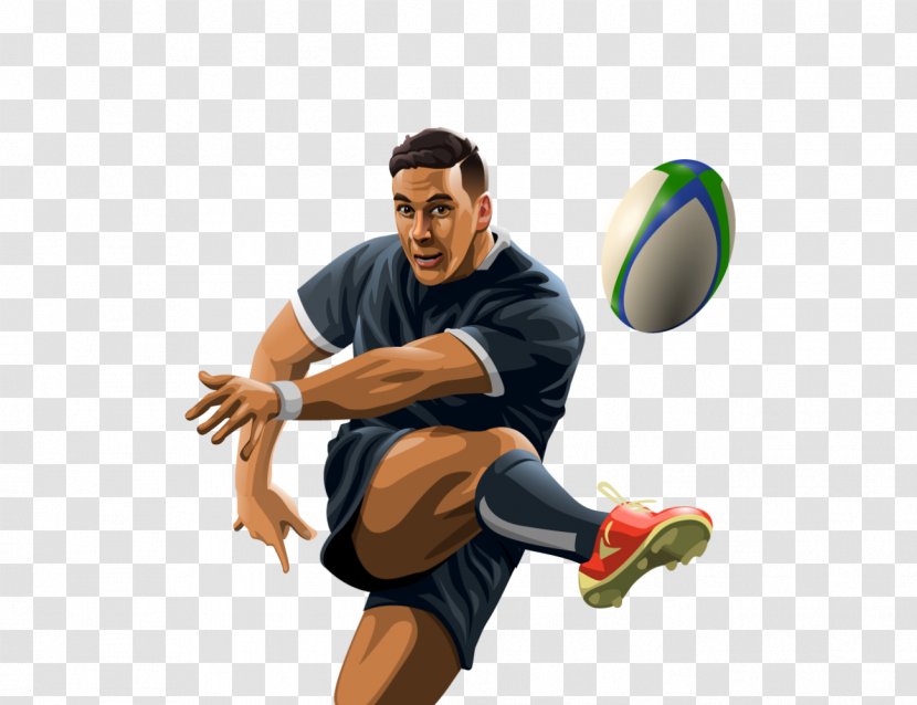 Rugby Ball Sport Try - Knee - Kicked Transparent PNG