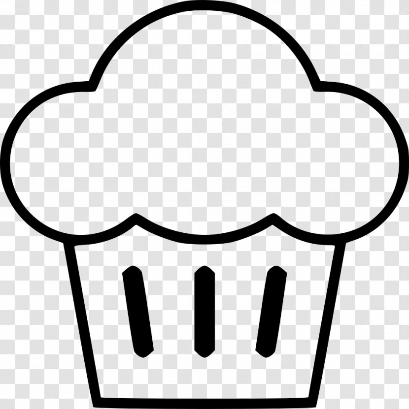 Muffin Cupcake Black And White Stencil Clip Art Transparent PNG