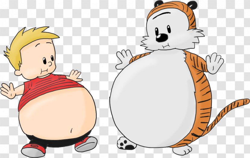Teaching With Calvin And Hobbes Cat - Watercolor Transparent PNG