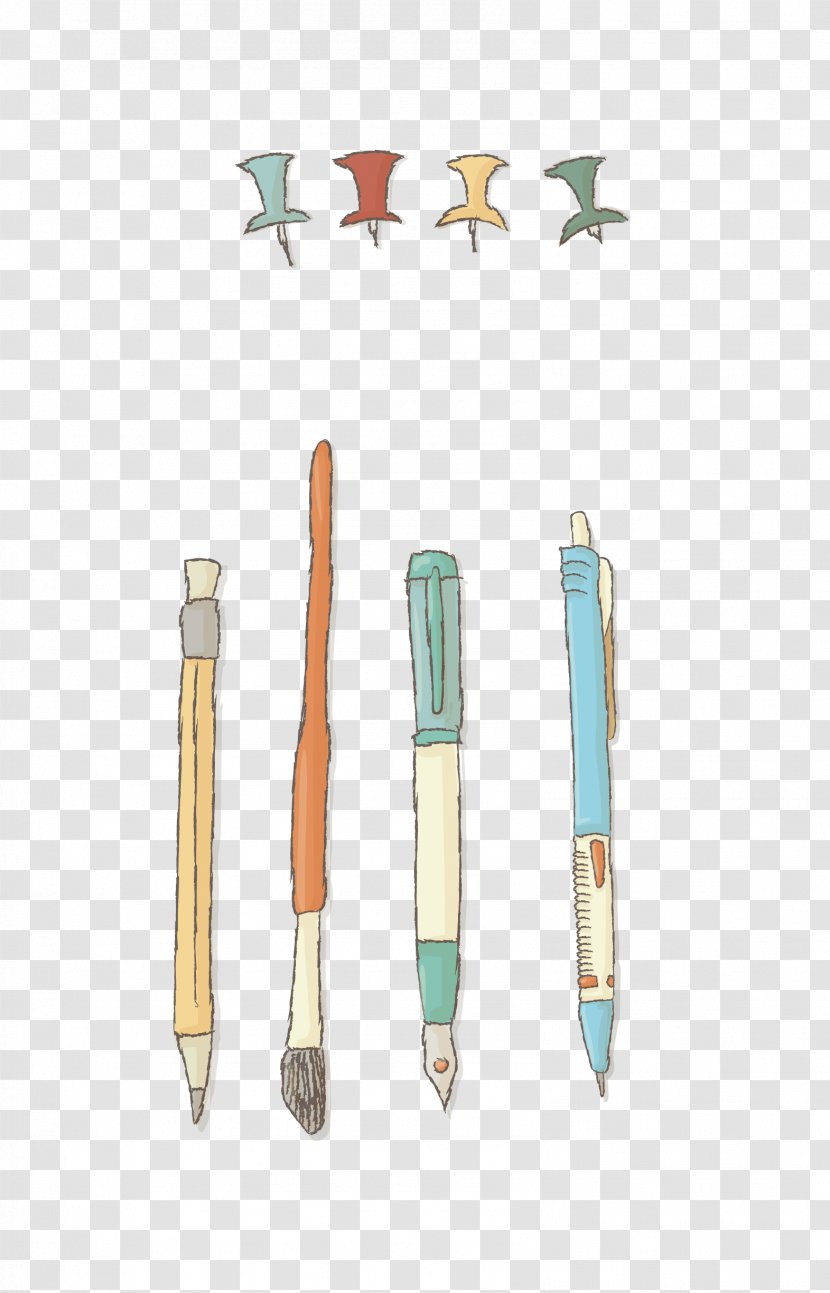 Paper Pen Drawing Cartoon - Hand Painted Transparent PNG