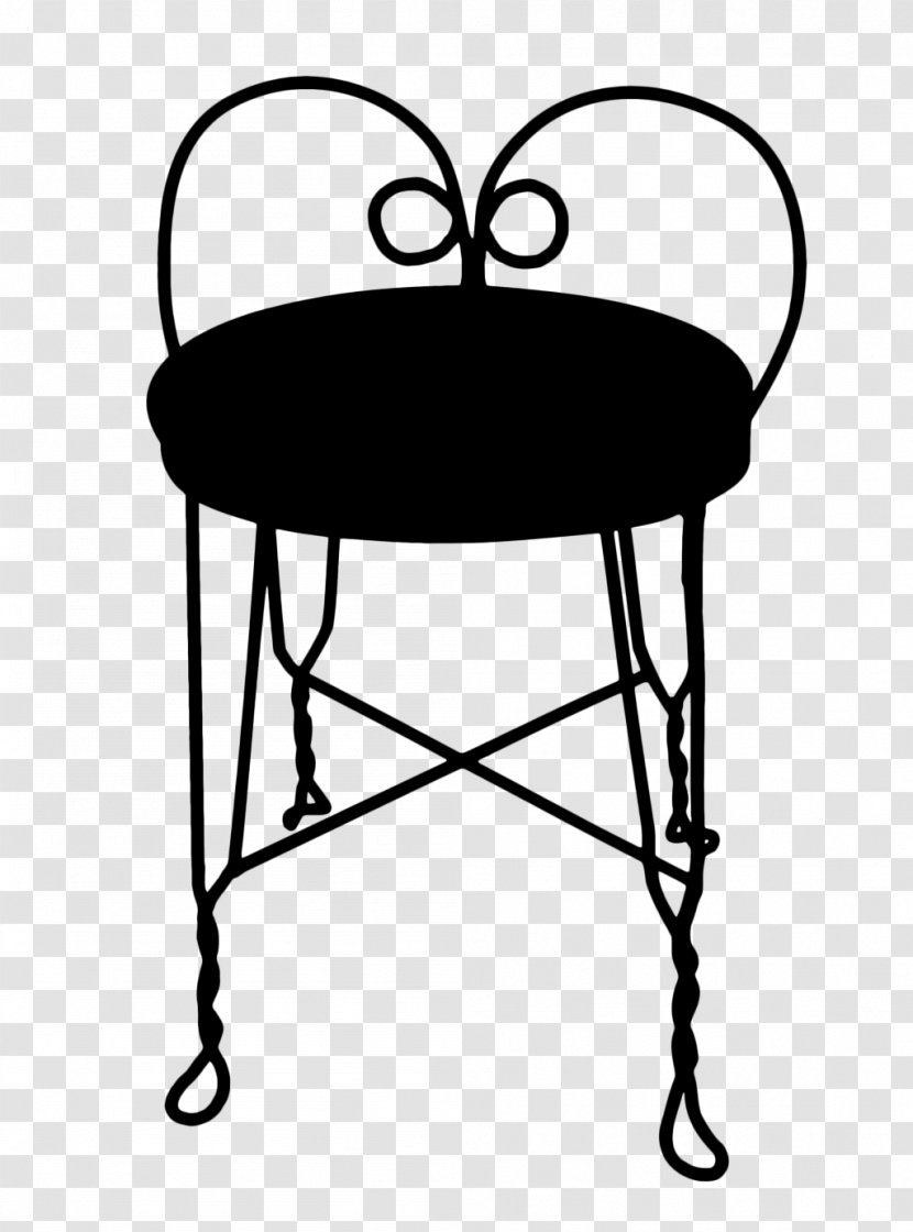 Table Cartoon - Black White M - End Outdoor Transparent PNG