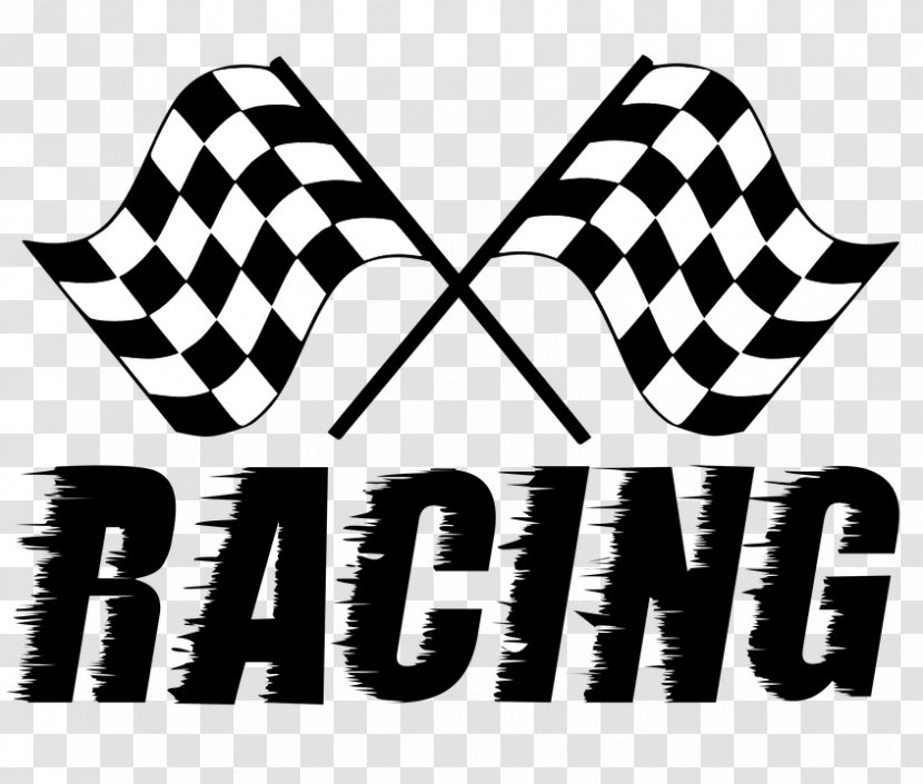 Racing Flags Check Clip Art - Monochrome - Race Free Download Transparent PNG