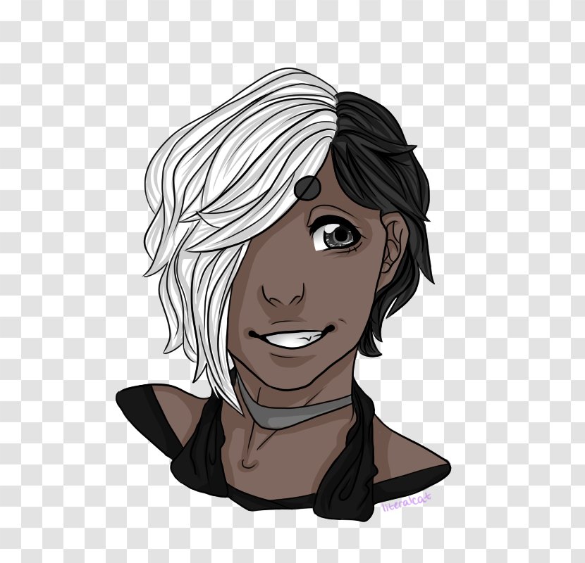 Black Hair Cartoon Headgear Transparent PNG