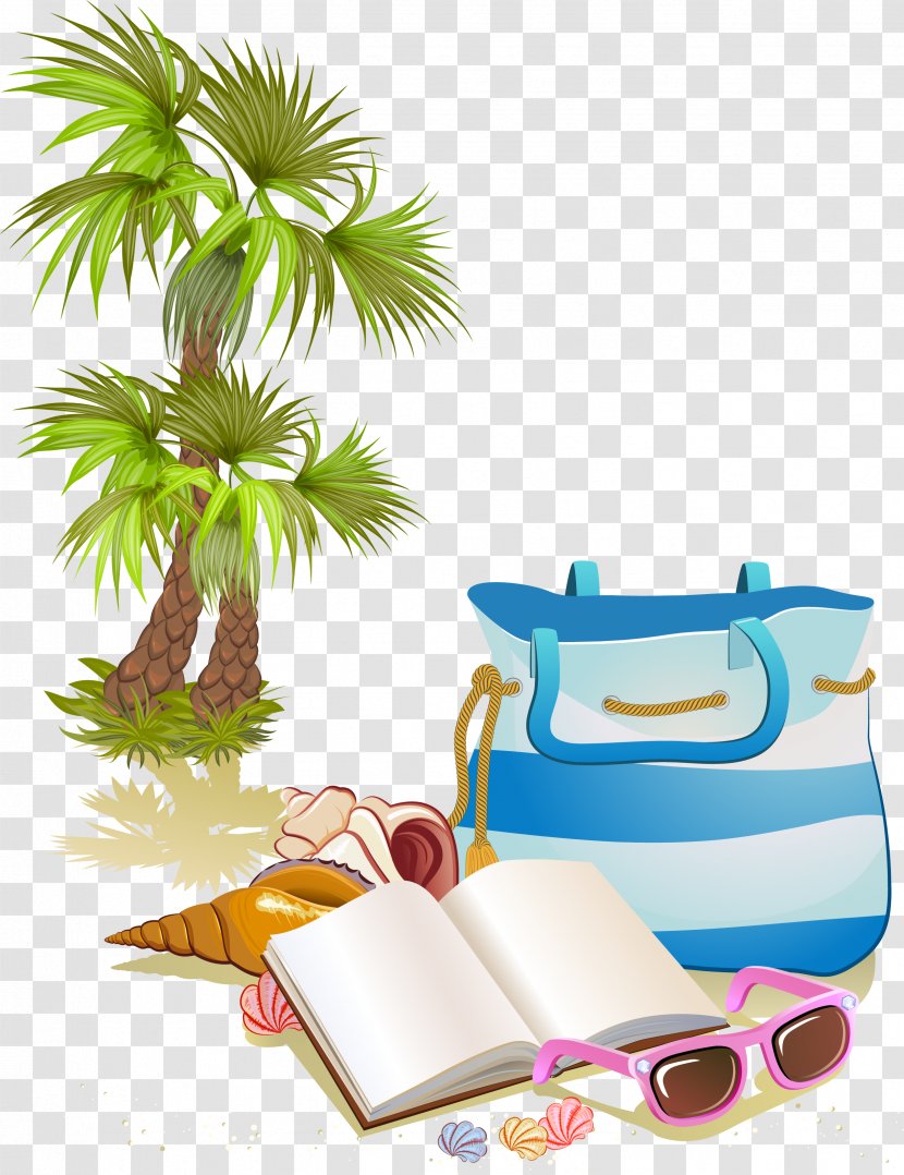 Euclidean Vector Summer Clip Art - Outdoor Furniture - Seaside Vacation Handbags Coconut Tree Transparent PNG