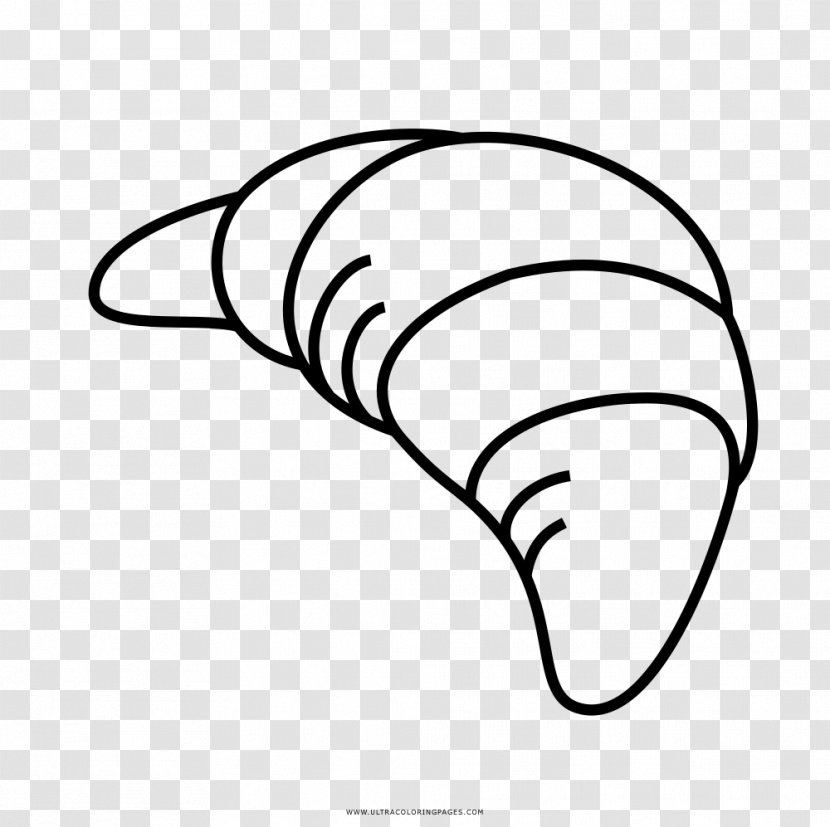 Croissant Coloring Book Child Small Bread Drawing - Monochrome Photography Transparent PNG