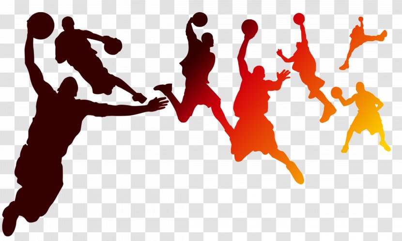 Basketball NBA - Silhouette - Playing Figures Transparent PNG