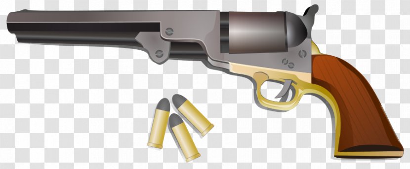 Cartridge Firearm Weapon Revolver Pistol - Tree - Lum Cliparts Transparent PNG