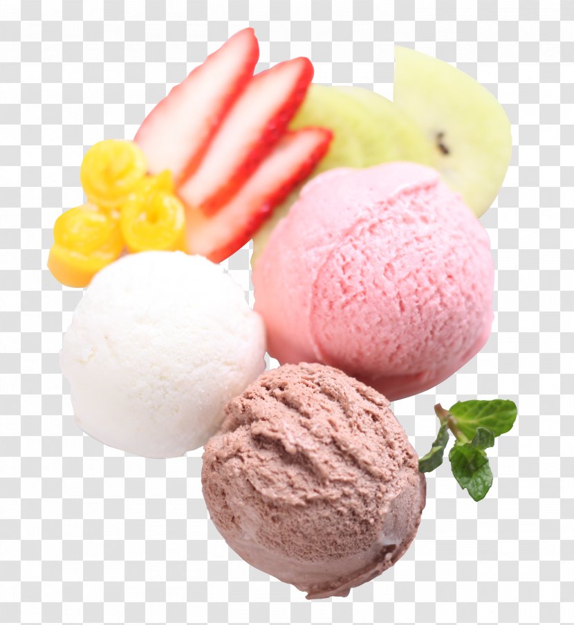 Ice Cream Smoothie Sorbet Frozen Yogurt - Neapolitan - Snowball Dessert Transparent PNG