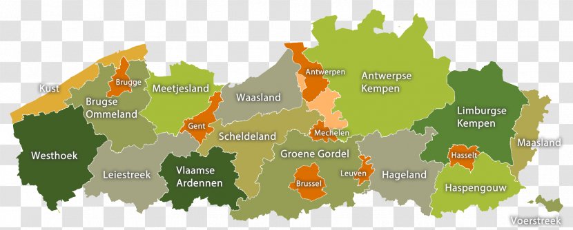 Provinces Of Belgium World Map Transparent PNG