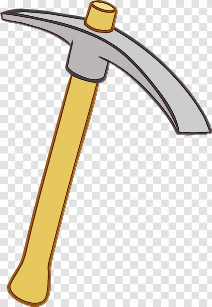 Pickaxe Cold Weapon Angle Hammer Yellow Transparent PNG