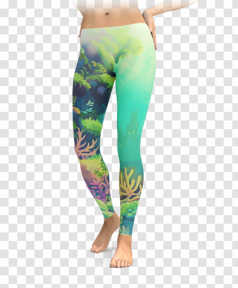 Leggings Clothing Yoga Pants Tights - Silhouette - Under Sea Transparent PNG