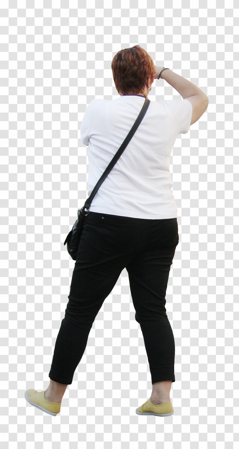 White Clothing Standing Shoulder Jeans - Footwear Joint Transparent PNG