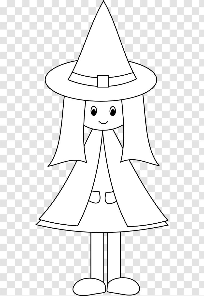 Witch Drawing Image Coloring Book Halloween - Web Page - Cat Broom Pages Transparent PNG