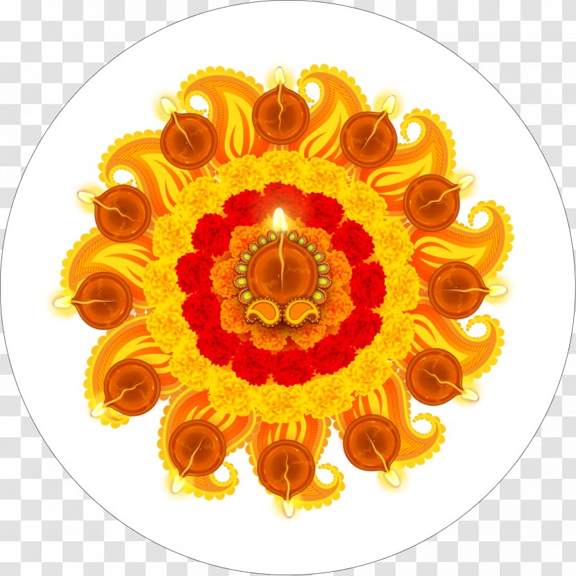 Rangoli Diwali Diya Festival - Art - Brochure Blue Transparent PNG