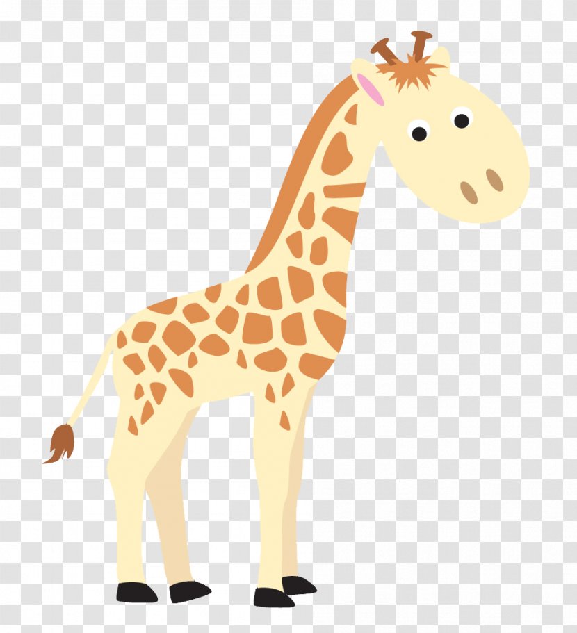 Wall Decal Sticker Towel Printing - Giraffidae - Cartoon Giraffe No Background Transparent PNG