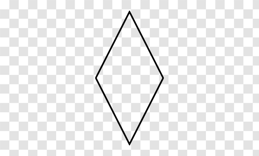 Rhombus Shape Rhomboid Lozenge - Black - Diamond Transparent PNG