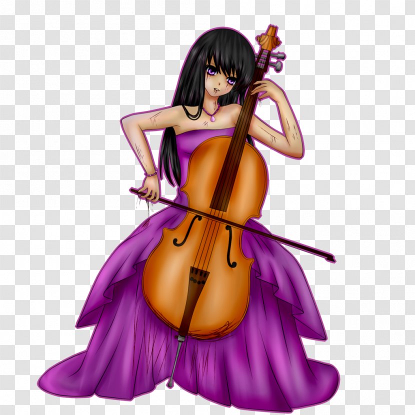 Cello Violin Fairy Cartoon Illustration - Figurine Transparent PNG