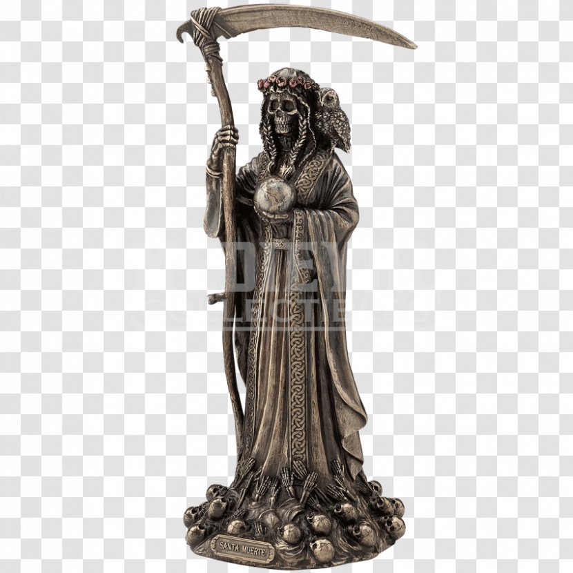 Santa Muerte Death Statue Bronze Sculpture - Art Transparent PNG