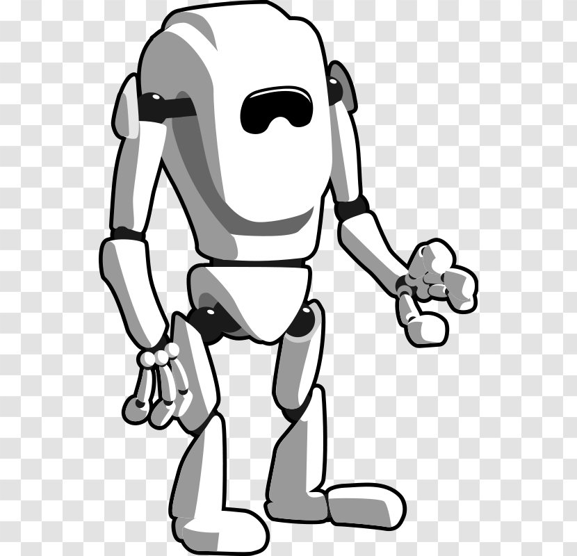 Robot Black And White Clip Art - Tree - Arm Cliparts Transparent PNG