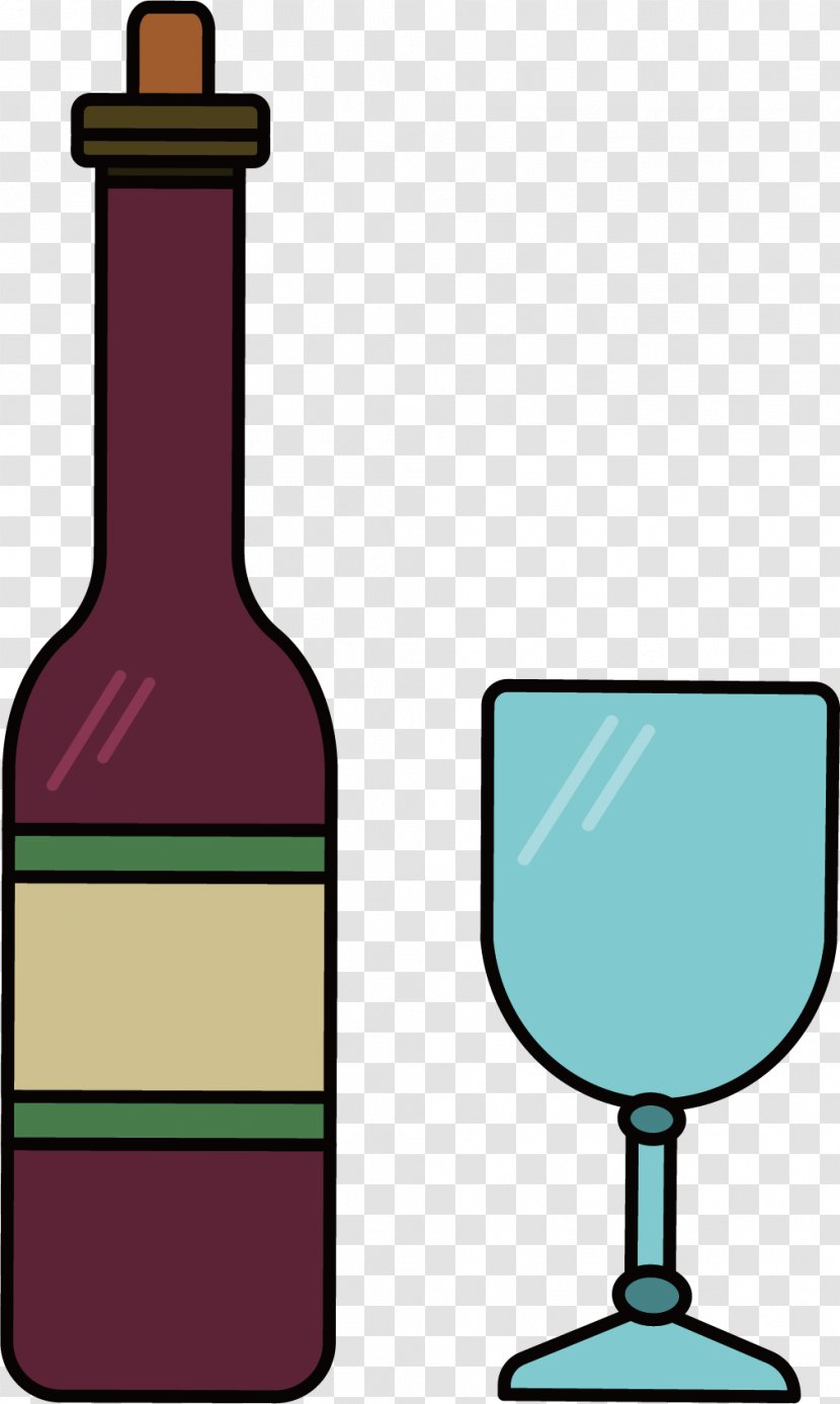 Wine Bottle Euclidean Vector Transparency And Translucency - Purple Transparent PNG
