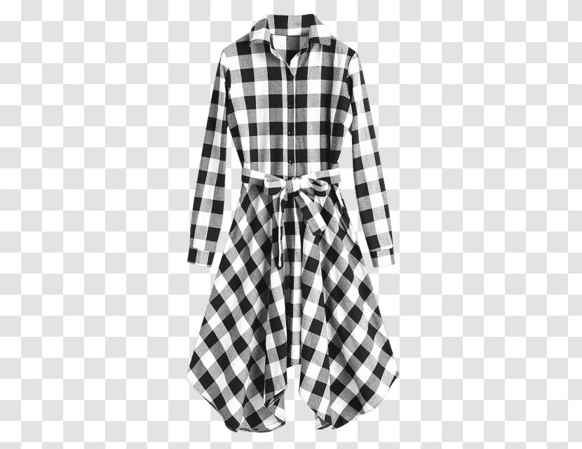 Shirtdress Sleeve Clothing - Plaid - Dress Transparent PNG