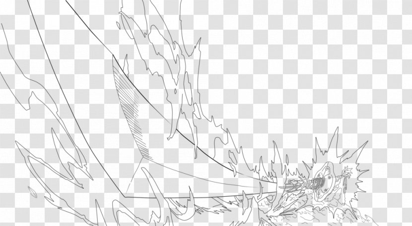 Twig Grasses Line Art Sketch - SHAMAN KING Transparent PNG