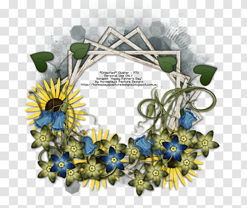 Floral Design Wreath Computer Cluster Flower - Happy Father's Day Transparent PNG