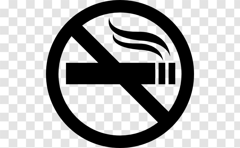 Smoking Ban Sign Clip Art - Black And White - Symbol Transparent PNG