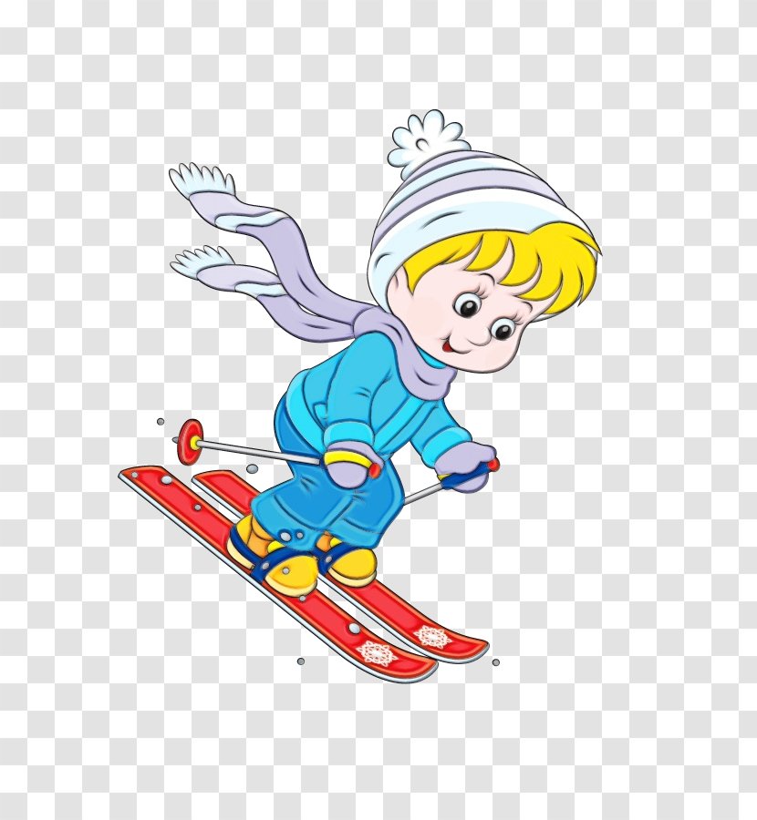 Skier Cartoon Recreation Sports Equipment Winter Sport - Fictional Character Snowboard Transparent PNG