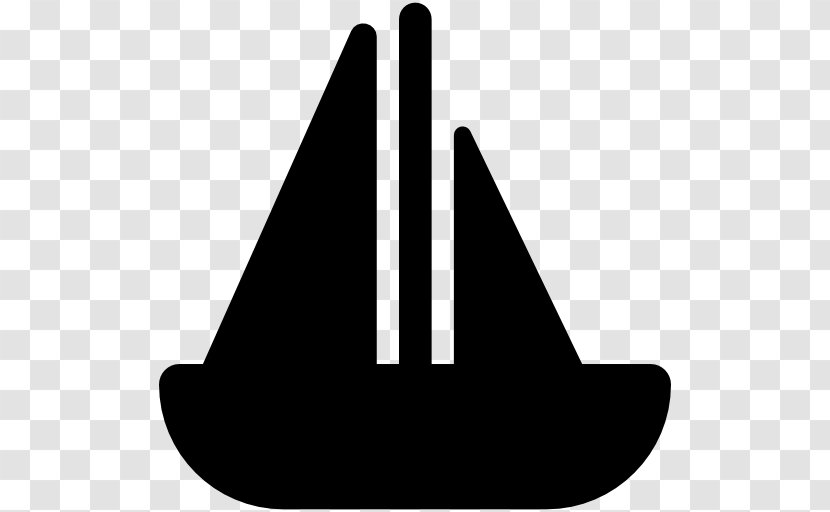 Icon Design Boat Sailing Clip Art - Black And White Transparent PNG