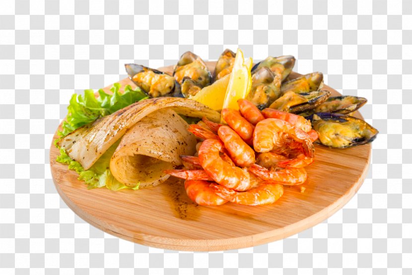 Clam Sushi Cooking Shrimp - Cuisine - Cooked On A Cutting Board Transparent PNG