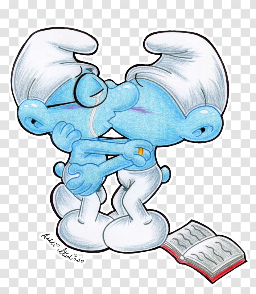 Smurfette Brainy Smurf Clumsy Vanity Papa - Silhouette - Youtube Transparent PNG